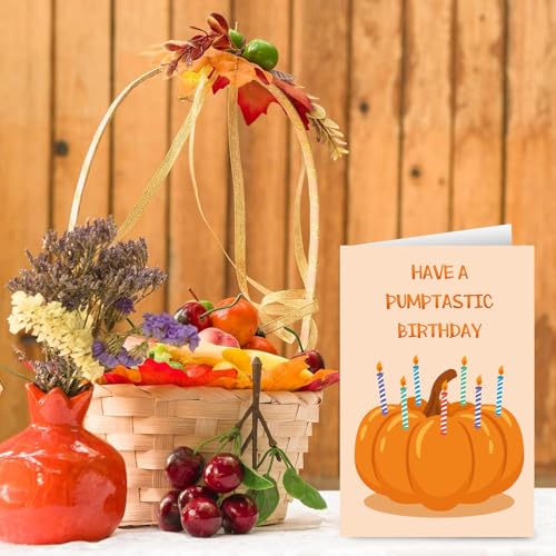 Pumpkin Birthday Card - Have A Pumptastic Birthday | 4" x 6"