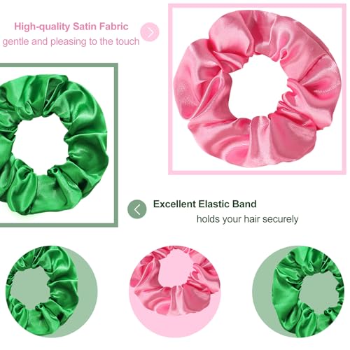 Silk Satin Hair Scrunchies 12-Pack Soft Hair Ties for Women