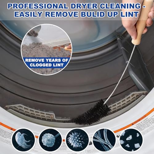 Sealegend Dryer Vent Cleaner Kit with Vacuum Hose Attachment & Brush - Blue