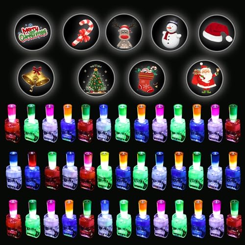 Christmas LED Finger Lights Set - 36 Pack, Fun Holiday Party Favors for Kids