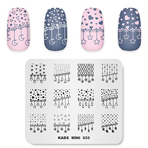 Rolabling Star Moon Heart Nail Stamping Plate Stainless Steel Manicure Stencil