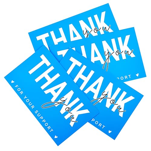 Thank You Cards for Small Businesses - Pack of 100, Sky Blue