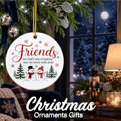 Christmas Ornament - Friendship Gifts for Women - Ceramic Holiday Decor
