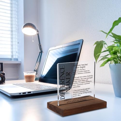 Difference Maker Acrylic Desk Sign - Inspirational Gift for Leaders
