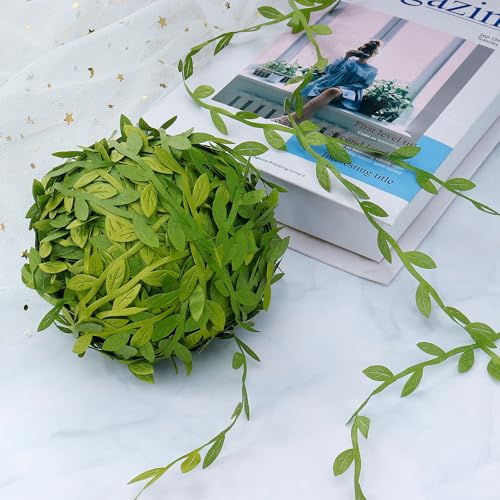 VICROIC 265ft Artificial Leaf Ribbon Vine for DIY Crafting and Decor