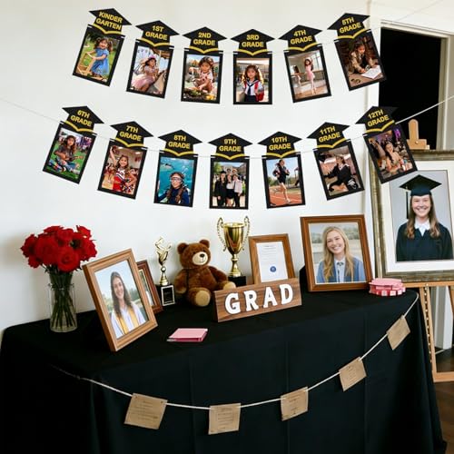 Graduation Photo Banner 2026 - Pre-Assembled Picture Garland for Party Decor