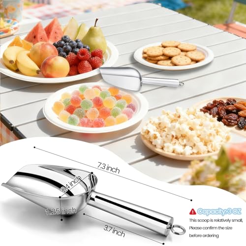 Stainless Steel Ice Scoop 3oz for Freezer & Bar, Durable Food-Grade Kitchen Tool