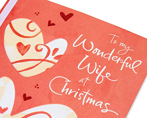My Truest Blessing Christmas Card for Wife - Romantic Holiday Greeting with Hearts & Ribbon
