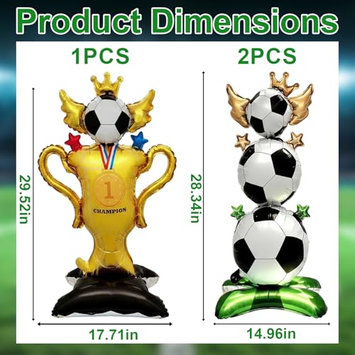 Soccer Balloons Party Decorations Set 3-Piece Football World Cup