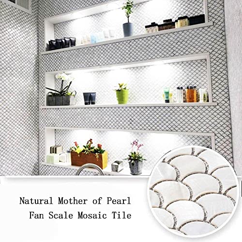 White Mother of Pearl Shell Mosaic Tile for Kitchen & Bath