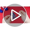 Patriotic Christmas Ornaments Set - Wooden 36 pcs Red White Blue Holiday Decor