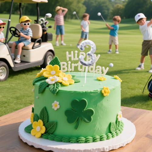 Golf Number Birthday Candle - Premium Sports Party Decoration
