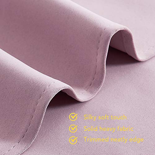 NICETOWN Baby Pink Blackout Curtains 34" x 80" - 2 Panels, Grommet Top
