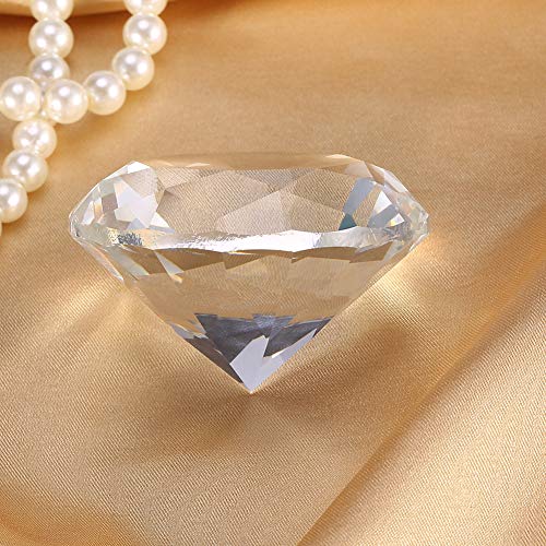 Salmue Crystal Glass Nail Art Display Stand - 60mm White Diamond Manicure Tool