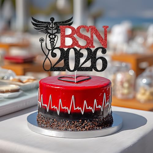 Congrats BSN 2026 Cake Topper - Graduation Party Decoration