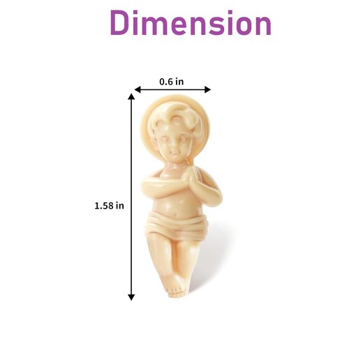 LUHUADUO 30Pcs King Cake Baby Jesus Figure, 1.5inch Plastic Jesus Doll Mini Nativity Christ Figurines Gifts Set for Christmas, Easter, Shower, Mardi Gras Party Favors