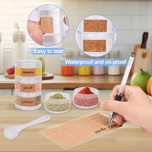 5-Layer Portable Spice Jars Set with Organizer Bag and Spoon