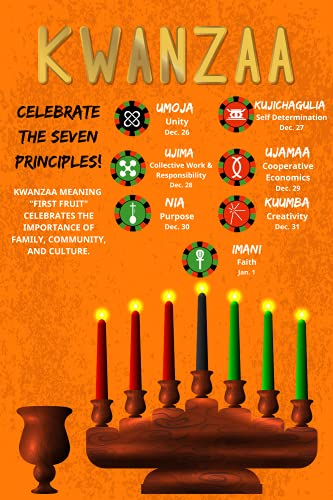 Kwanzaa Poster - 12" x 18" Seven Principles Wall Art