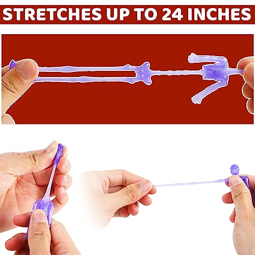 DIYASY 30 Pack Stretchy Skeleton Toys - Colorful Halloween Party Favors