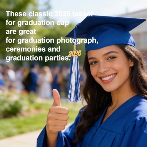 2026 Graduation Tassel with Gold Charm – Rayon Fabric for Cap