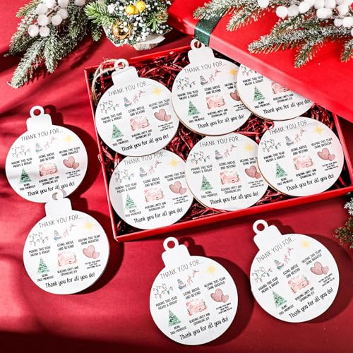 20 Pcs Christmas Card Holder Ornaments for Office & Employee Gifts