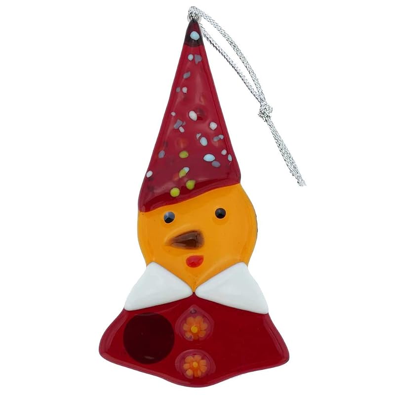 Murano Glass Elf Ornament - Handmade Italian Christmas Decoration