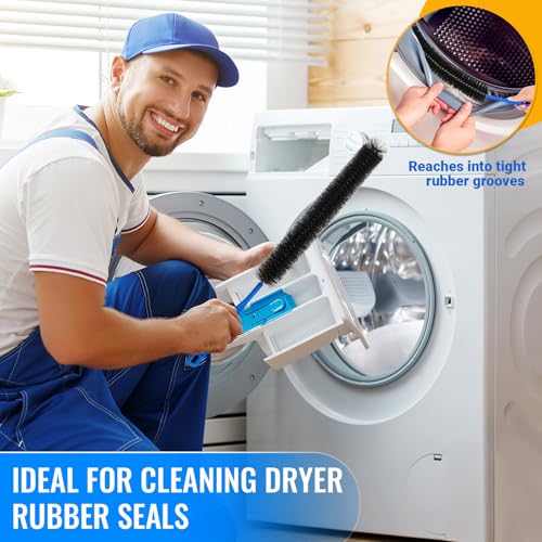 RUENVUE Black Dryer Vent Cleaner Kit - Extra Long Flexible Brushes for Lint Dust Pet Hair