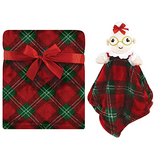 Hudson Baby Plush Blanket and Security Blanket Set - Mrs. Claus