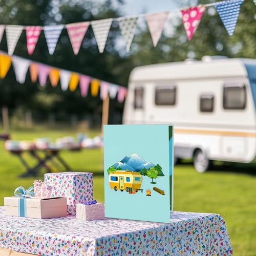 3D Camping RV Pop Up Card for Birthday, Father's Day, Anniversary