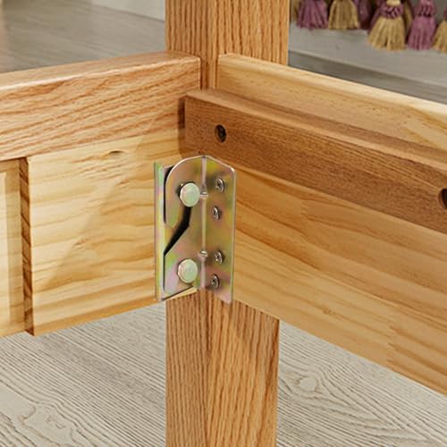 Classic Bed Frame Connector Bracket Set - Heavy Duty Iron, 3.1" Double Hooks