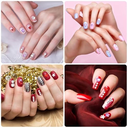 OIIKI Face Gems Stickers - Star & Heart Acrylic Rhinestone Makeup Jewels