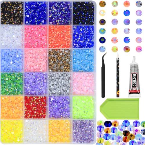 Resin Jelly Rhinestones 18000pcs 3mm Flatback Gems with B7000 Glue Kit