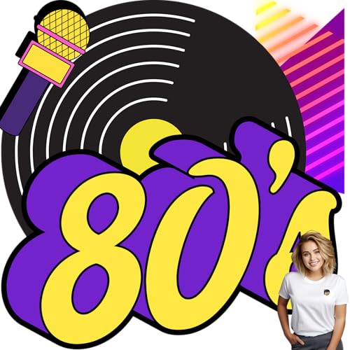 Retro 80s Iron-On Transfer Decal for Pocket Tees - Durable & Washable