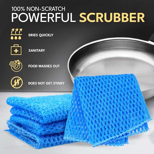 The Crown Choice Non-Scratch Dish Scrubber Sponge - 10x10 Inches