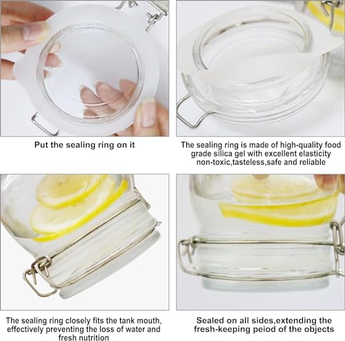7-Pack Silicone Jar Gaskets for Mason Jars - 3.75 Inch Airtight Seals