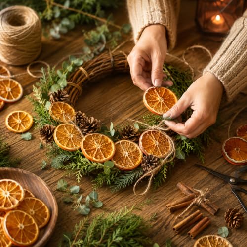 Dried Orange Slices for Crafts - 50 Natural Citrus Decor Pieces