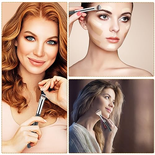 Amaxiu 3-Piece Foundation Contour Brush Set for Liquid Cream and Powder Makeup
