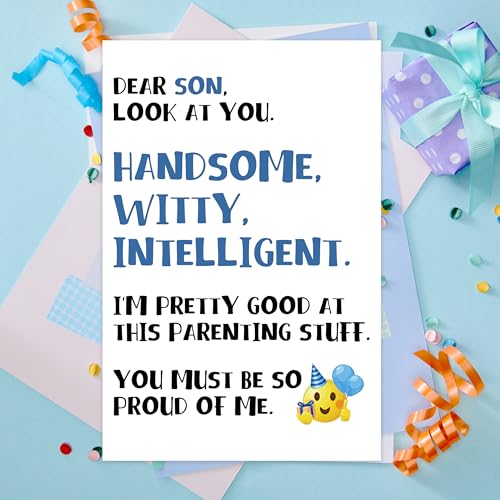 Funny Birthday Card for Son | Humorous Card for Adult Son