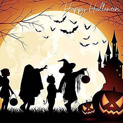 Acenail Matte Orange & Black Skull Press on Nails Halloween Acrylic False Nails 24Pcs