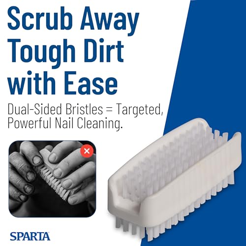 Carlisle Sparta Dual-Sided Plastic Hand and Nail Brush 3.5 Inch White