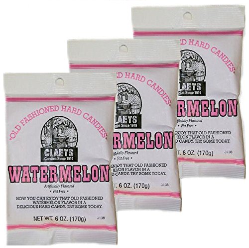 Claey's Watermelon Hard Candy - 3 Bags of 6 Ounces Each