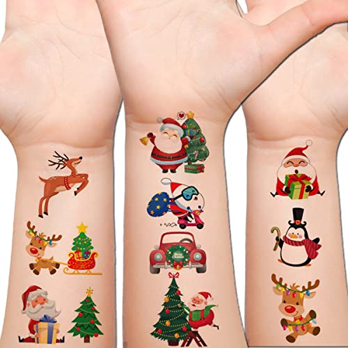 Hohamn 240 PCS Christmas Temporary Tattoos for Kids Party Favors 20 Sheets