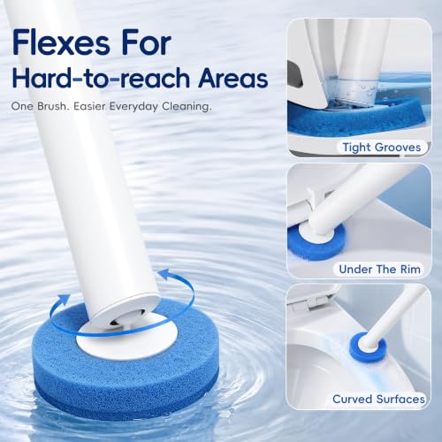Disposable Toilet Bowl Cleaning Wand with Replacement Heads