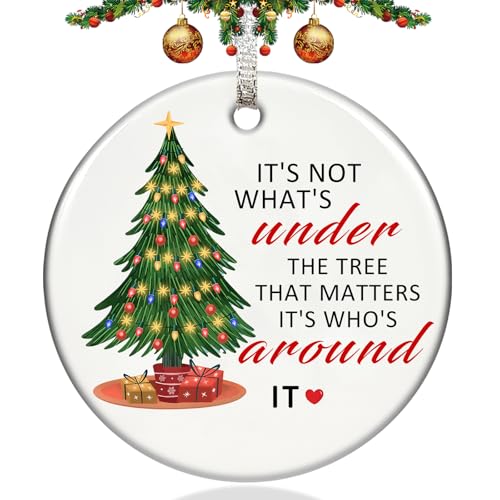 Christmas Ornament 2025 Ceramic Tree Decoration with Gift Box