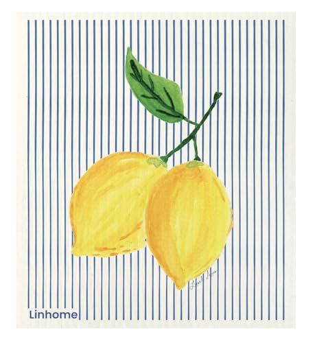 Lemon Collection Swedish Dishcloth - Reusable, Eco-Friendly Kitchen Cloth