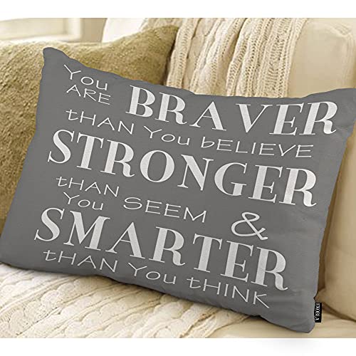 Inspirational Life Quotes Throw Pillow Cover 12x20" - EKOBLA