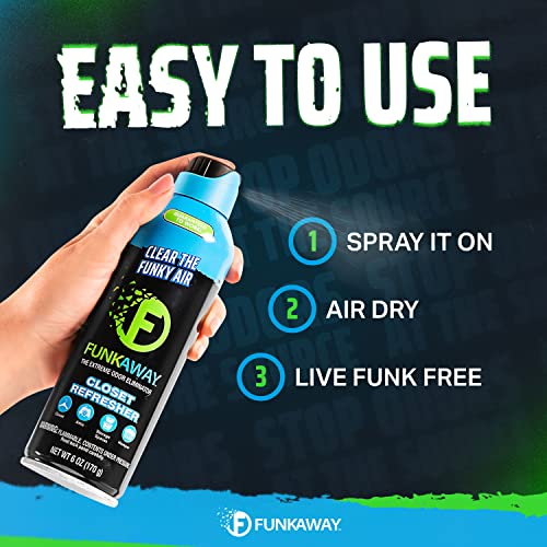 FunkAway Extreme Odor Eliminator Spray 6 oz. Closet & Storage Freshener – Pack of 1