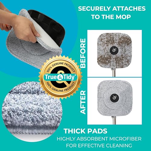 True & Tidy 2-Pack 9-Inch Microfiber Mop Pad Refills for SPIN-800