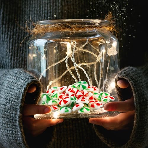 Christmas Mini Candy Cane Ornaments Set - 120 Tiny Holiday Decorations