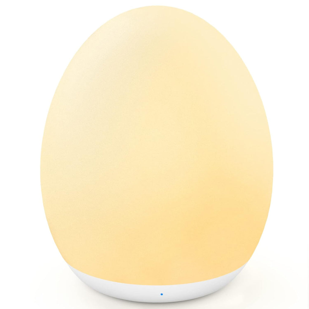 MediAcous Night Light - Soft Silicone Touch Egg Lamp with 7 Color Options & Dimming | Rechargeable Nursery Light